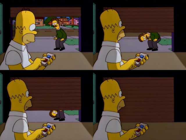 High Quality Homer shutting garage door Blank Meme Template