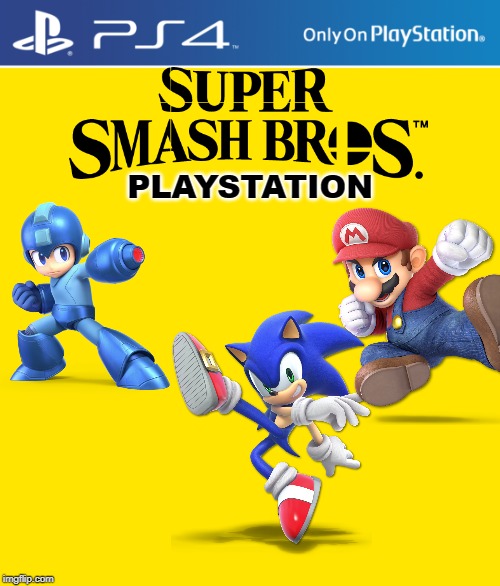 heh heh | PLAYSTATION | image tagged in ps4 case,super smash bros | made w/ Imgflip meme maker