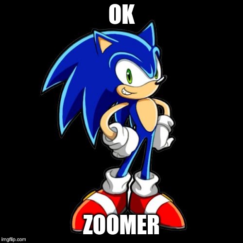 You're Too Slow Sonic Meme | OK; ZOOMER | image tagged in memes,youre too slow sonic | made w/ Imgflip meme maker