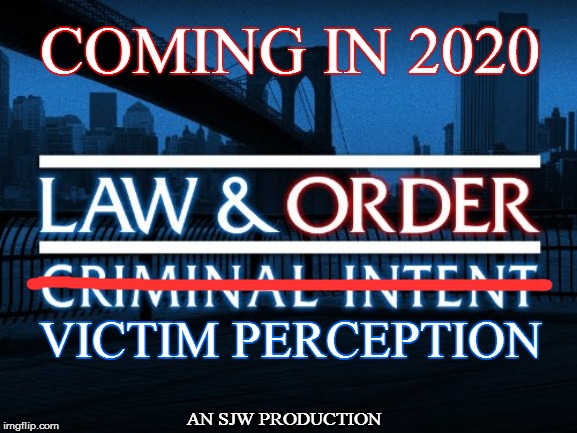Guilty Until Proven Innocent | COMING IN 2020; VICTIM PERCEPTION; AN SJW PRODUCTION | image tagged in political memes,social justice warriors,social justice,sjws,law and order,tv shows | made w/ Imgflip meme maker