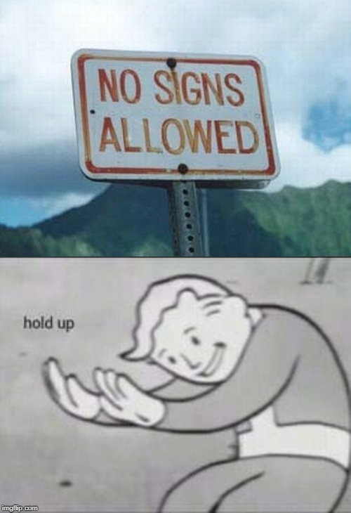 what the heck is this??? | image tagged in fallout hold up,funny signs,stupid signs | made w/ Imgflip meme maker