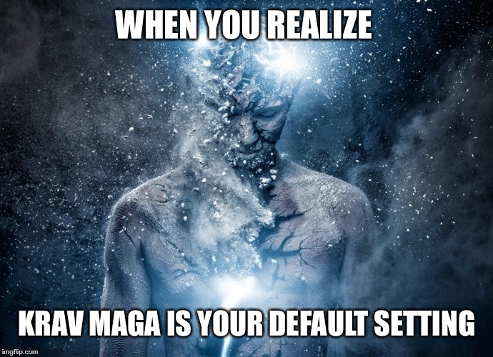 Enlightenment Of The Mind | WHEN YOU REALIZE; KRAV MAGA IS YOUR DEFAULT SETTING | image tagged in enlightenment of the mind | made w/ Imgflip meme maker