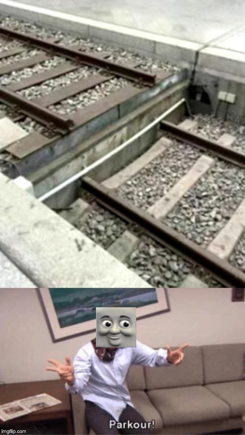 Train Parkour | image tagged in parkour,memes,trains,thomas the tank engine,railroad | made w/ Imgflip meme maker