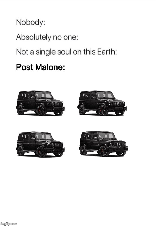 Wow. | Post Malone: | image tagged in nobody absolutely no one,post malone | made w/ Imgflip meme maker