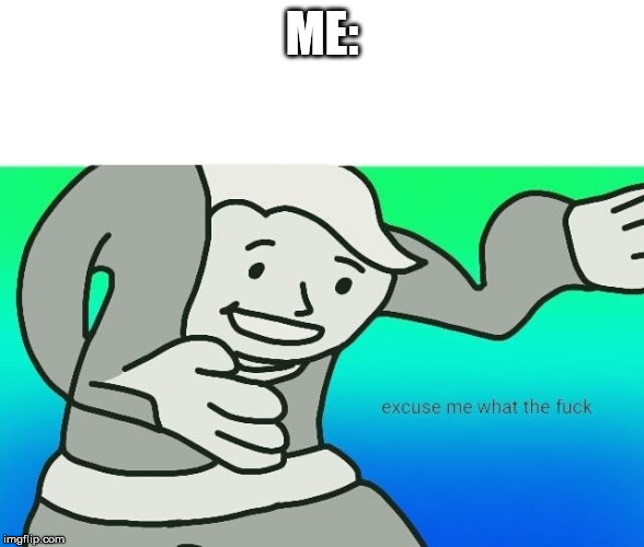 Excuse me, what the fuck | ME: | image tagged in excuse me what the fuck | made w/ Imgflip meme maker