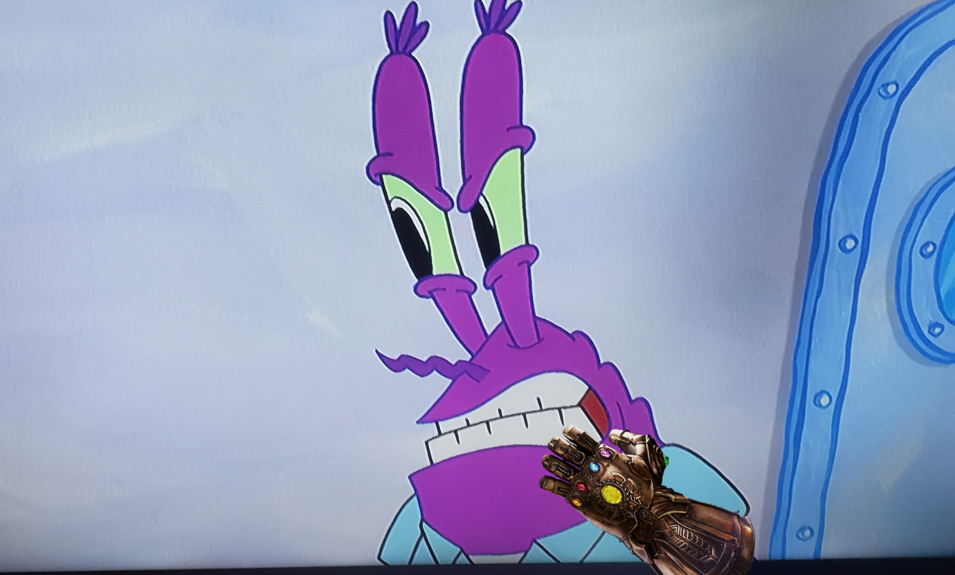 High Quality Mr crabs as thanos part 2 Blank Meme Template