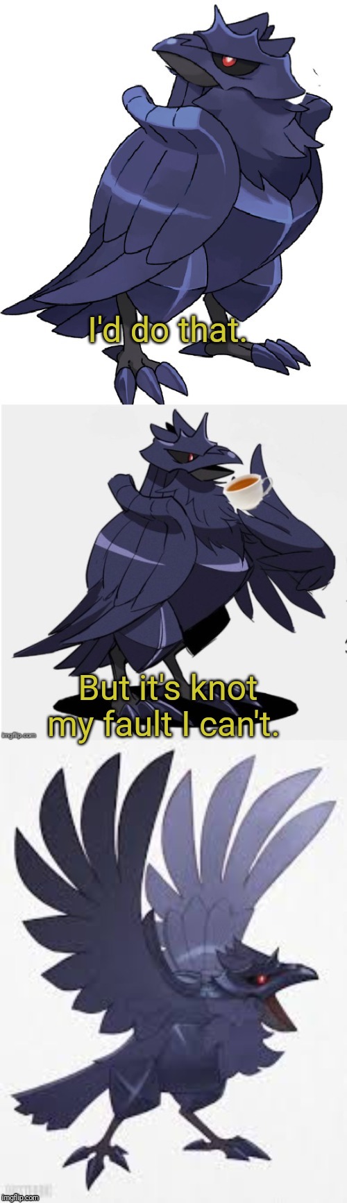 Bad Pun TTDC | I'd do that. But it's knot my fault I can't. | image tagged in bad pun ttdc | made w/ Imgflip meme maker