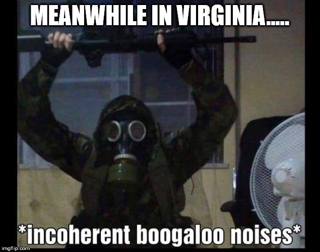 Boogaloo | MEANWHILE IN VIRGINIA..... | image tagged in boogaloo | made w/ Imgflip meme maker
