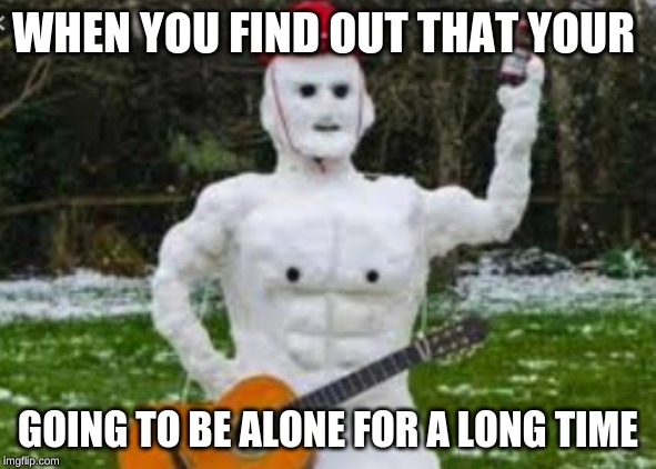 WHEN YOU FIND OUT THAT YOUR; GOING TO BE ALONE FOR A LONG TIME | image tagged in life | made w/ Imgflip meme maker
