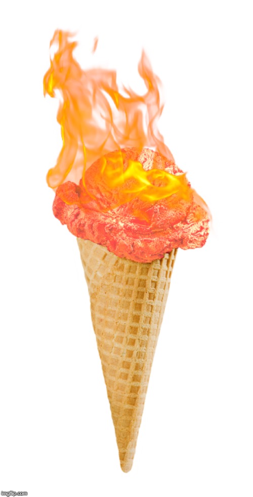 Burning ice cream | made w/ Imgflip meme maker
