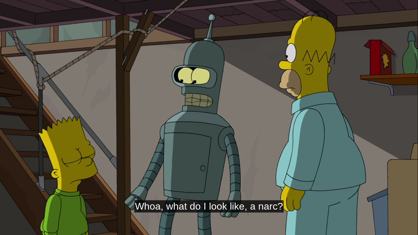 Bender What do i look like a narc? Blank Meme Template