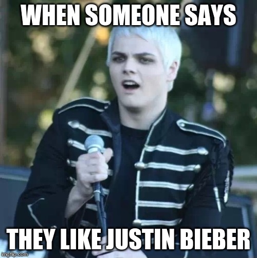 Disgusted Gerard | WHEN SOMEONE SAYS; THEY LIKE JUSTIN BIEBER | image tagged in disgusted gerard | made w/ Imgflip meme maker