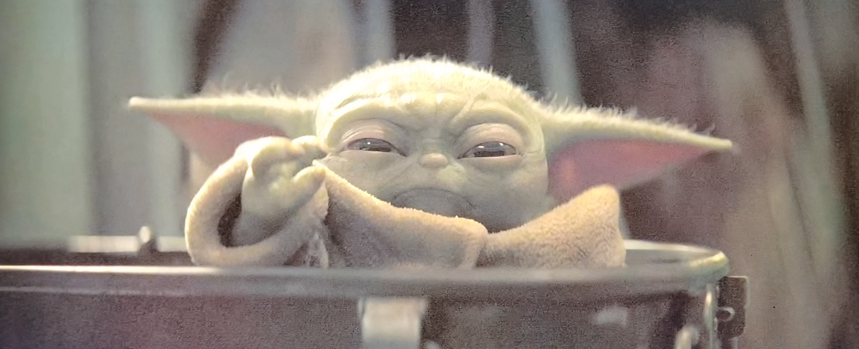 High Quality Angry Baby Yoda Blank Meme Template