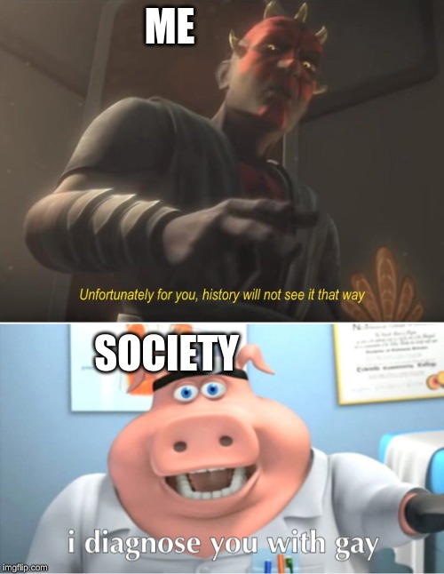 High Quality you v.s. society Blank Meme Template