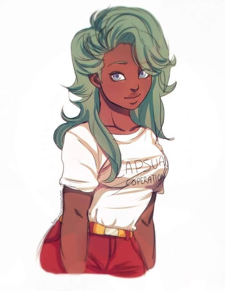 Anime Girl with Green Hair Blank Meme Template