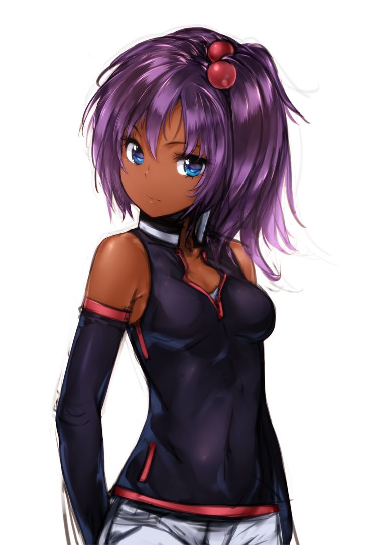 Anime Girl With Purple Hair And Blue Eyes