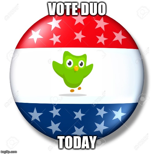 Blank for president | VOTE DUO; TODAY | image tagged in blank for president | made w/ Imgflip meme maker