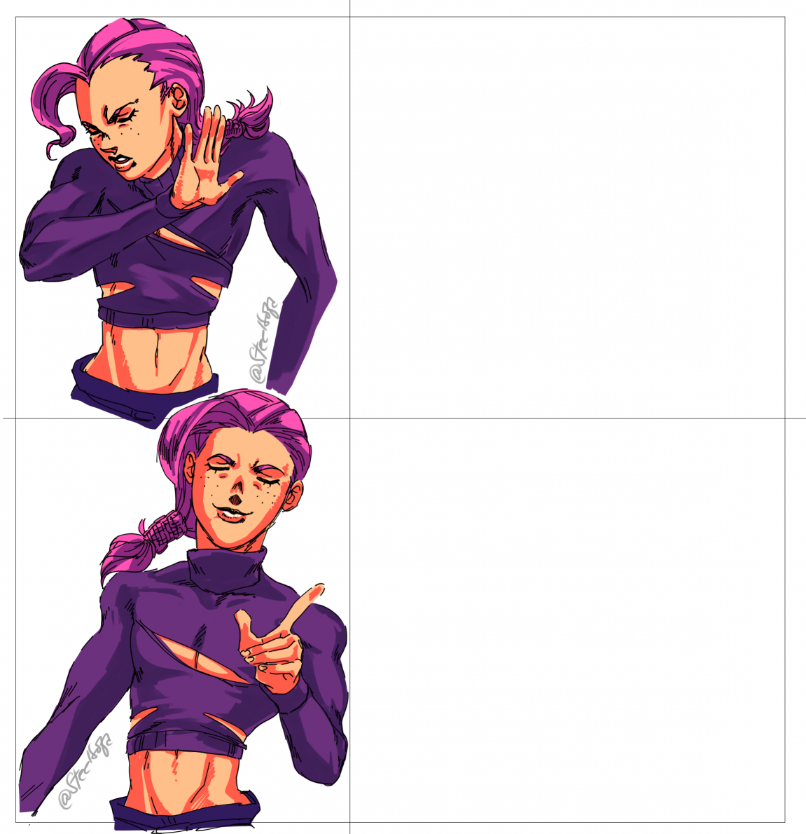 Doppio Drake Meme Jojo's Bizarre Adventure Blank Meme Template