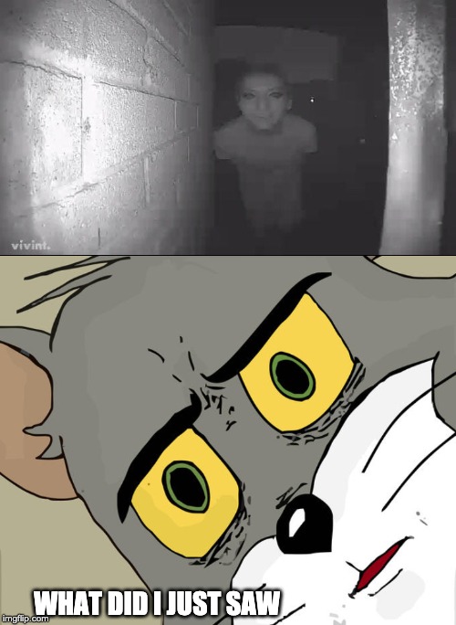 Peephole door cam caught something creepy at night. | WHAT DID I JUST SAW | image tagged in memes,unsettled tom,creepy,peep,camera,scary | made w/ Imgflip meme maker