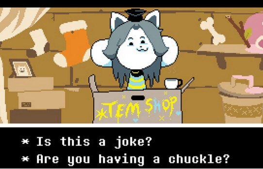 High Quality Is this a joke? Temmie Blank Meme Template