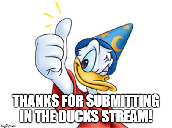 THANKS FOR SUBMITTING IN THE DUCKS STREAM! | made w/ Imgflip meme maker