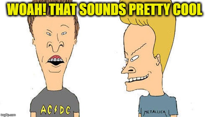 Beavis & Butthead | WOAH! THAT SOUNDS PRETTY COOL | image tagged in beavis  butthead | made w/ Imgflip meme maker