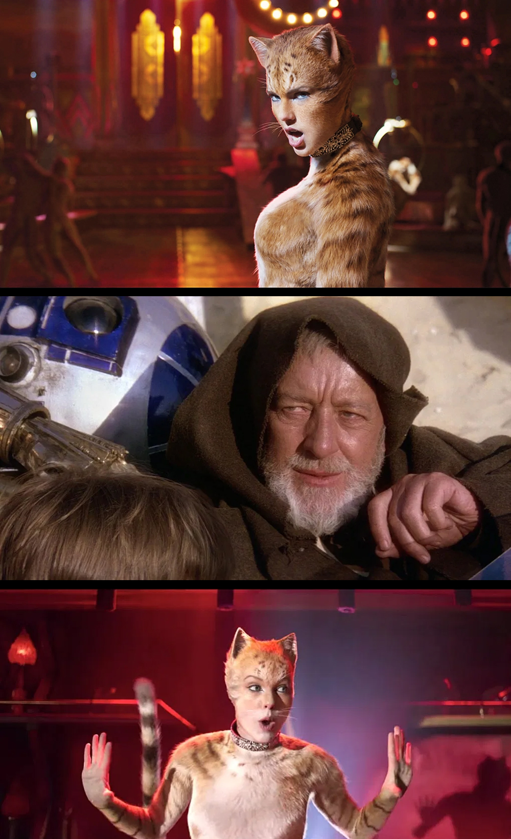 High Quality cats and jedi mind tricks Blank Meme Template