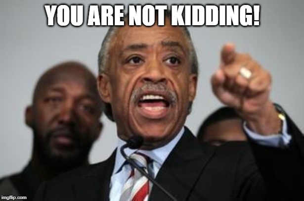 Al Sharpton | YOU ARE NOT KIDDING! | image tagged in al sharpton | made w/ Imgflip meme maker