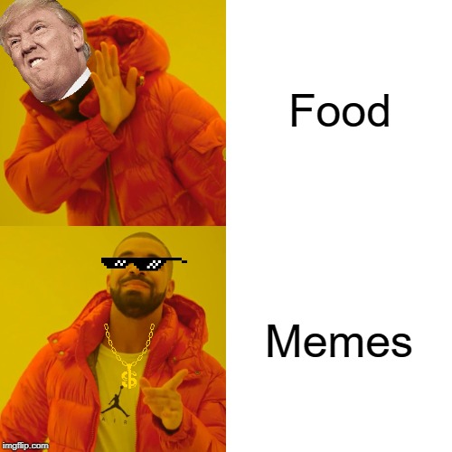 Drake Hotline Bling | Food; Memes | image tagged in memes,drake hotline bling | made w/ Imgflip meme maker