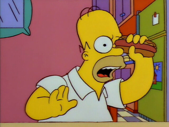 Homer Hot Dog Blank Meme Template
