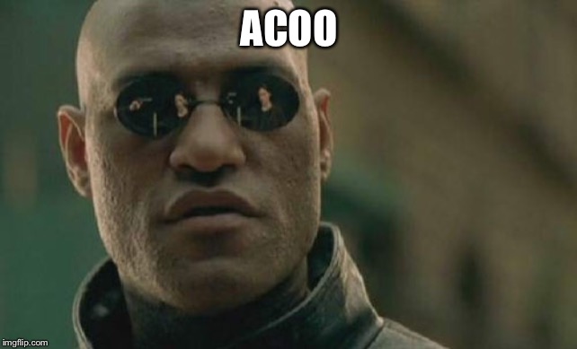 Matrix Morpheus | ACOO | image tagged in memes,matrix morpheus | made w/ Imgflip meme maker