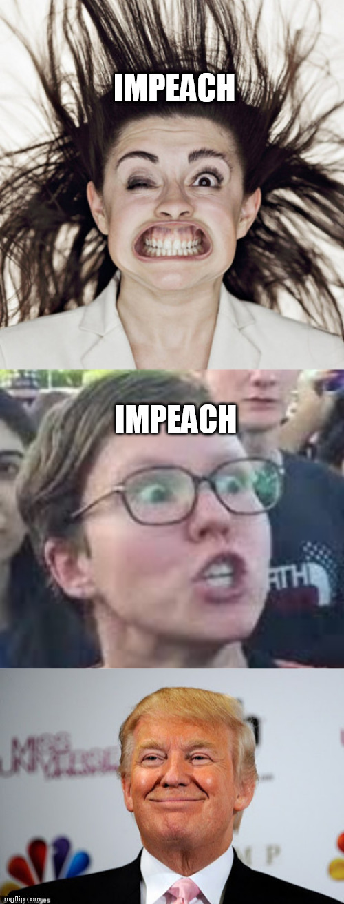 IMPEACH; IMPEACH | image tagged in donald trump approves,sjw,democrat | made w/ Imgflip meme maker