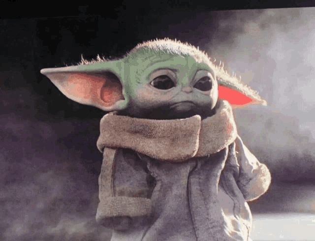 Sad baby Yoda Blank Meme Template