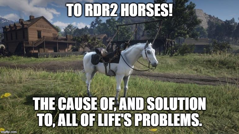frodo meme rdr2 horse