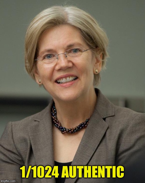 Elizabeth Warren | 1/1024 AUTHENTIC | image tagged in elizabeth warren | made w/ Imgflip meme maker