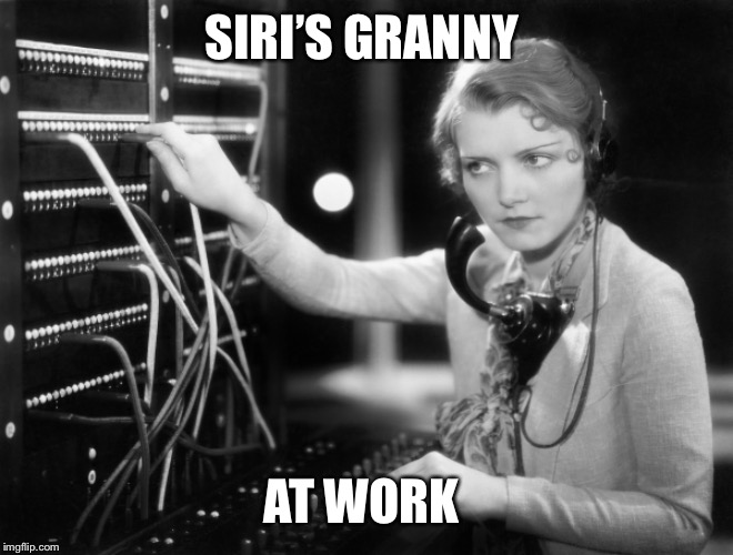 Siri’s Granny | SIRI’S GRANNY; AT WORK | image tagged in meme | made w/ Imgflip meme maker