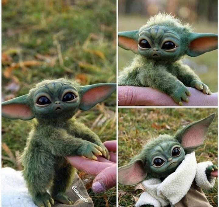 High Quality Baby Yoda model Blank Meme Template