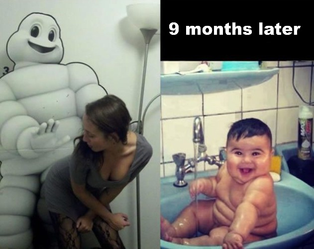 Michelin Man doggie style | image tagged in michelin man,doggie style,rear entry,rear entrance,peno bombino,penis erectus | made w/ Imgflip meme maker
