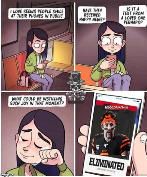 Browns Eliminated | image tagged in browns eliminated | made w/ Imgflip meme maker