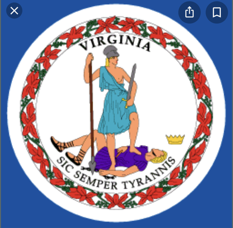 Virginia State flag Blank Meme Template