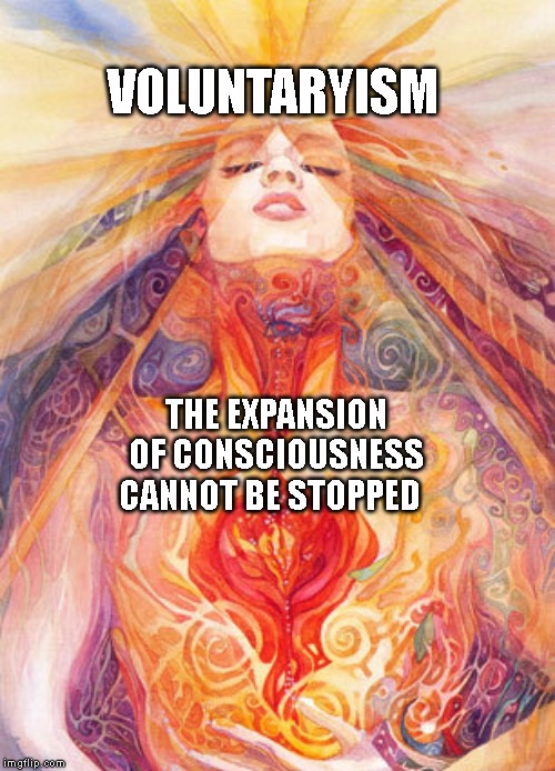 Goddess Fire | VOLUNTARYISM; THE EXPANSION OF CONSCIOUSNESS CANNOT BE STOPPED | image tagged in goddess fire | made w/ Imgflip meme maker
