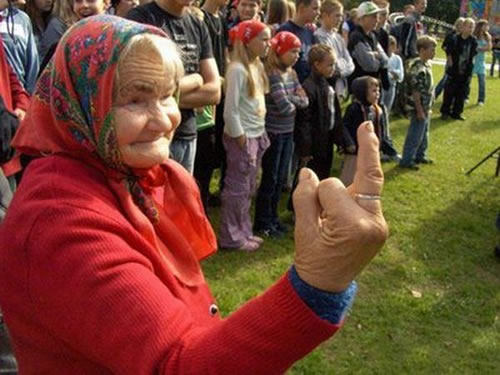 Babushka not Happy Blank Meme Template