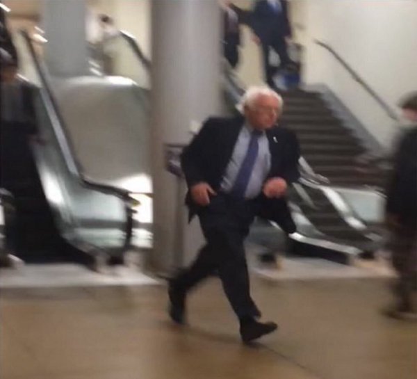 Bernie Sanders Running Blank Meme Template