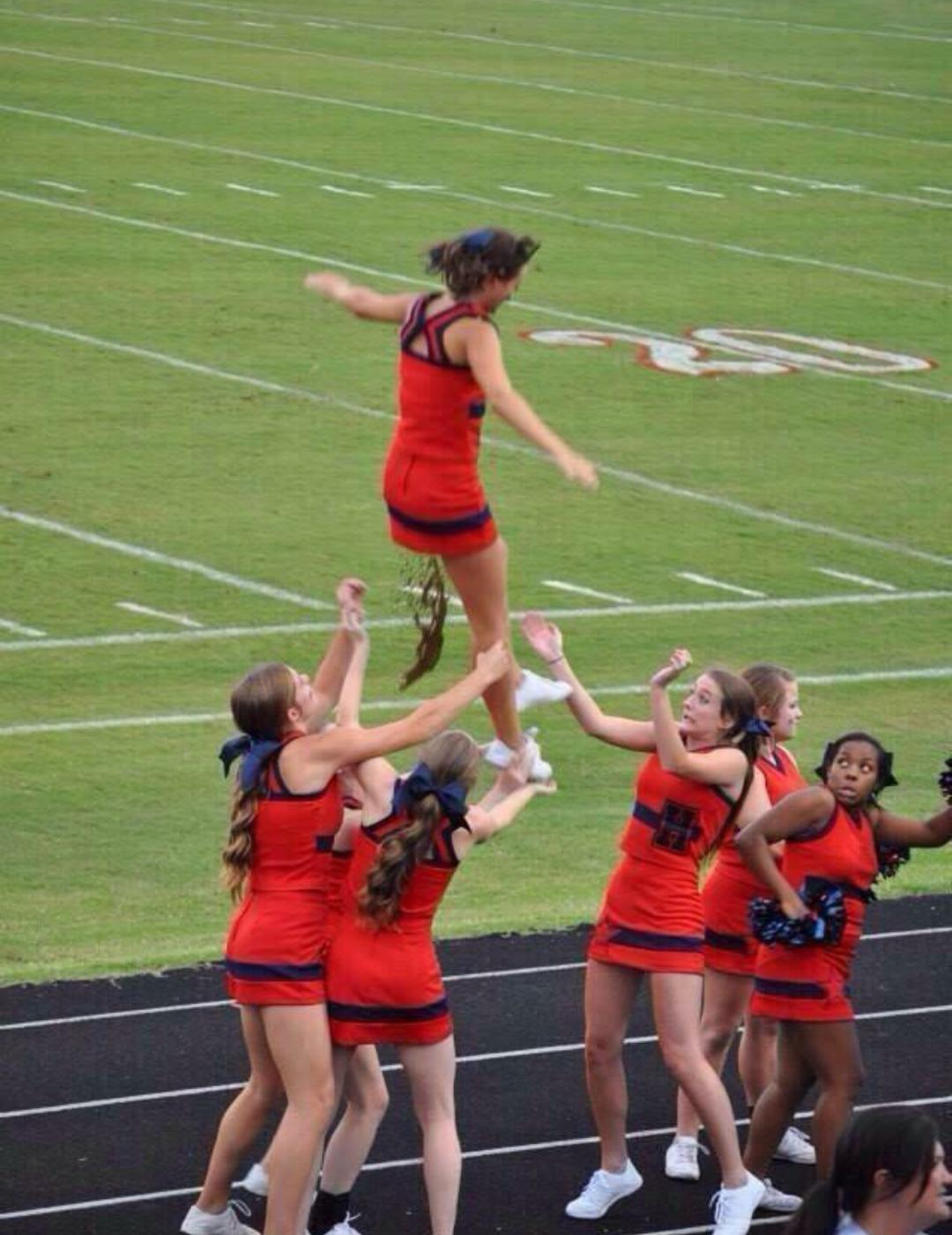 cheerleaders fail Blank Meme Template