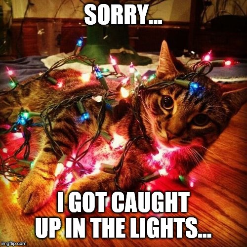 SORRY... I GOT CAUGHT UP IN THE LIGHTS... | made w/ Imgflip meme maker