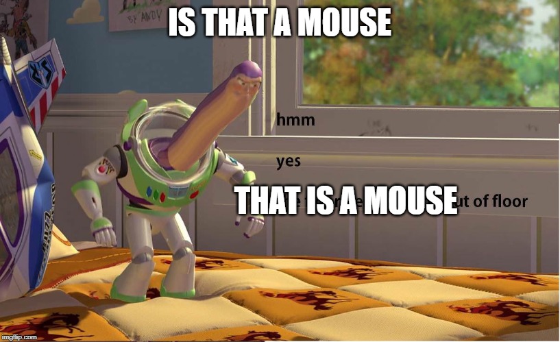 Buzz Lightyear Hmm yes | IS THAT A MOUSE; THAT IS A MOUSE | image tagged in buzz lightyear hmm yes | made w/ Imgflip meme maker