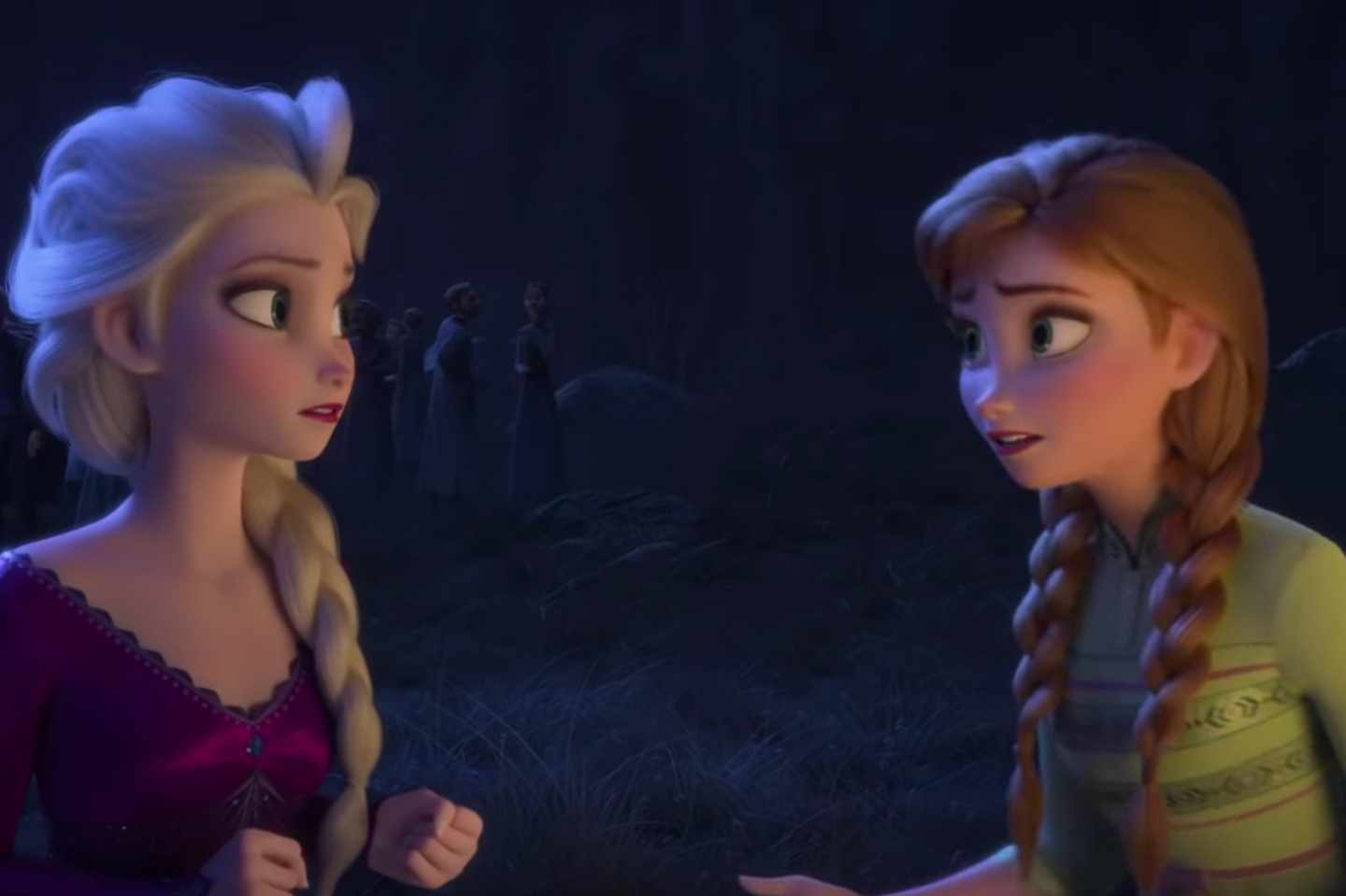 Elsa and Anna from Frozen Blank Meme Template