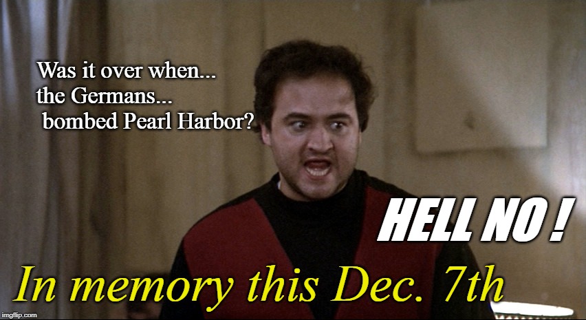 Ready for next pearl harbor day | Was it over when...
the Germans...
 bombed Pearl Harbor? HELL NO ! In memory this Dec. 7th | image tagged in holidays,funny memes | made w/ Imgflip meme maker