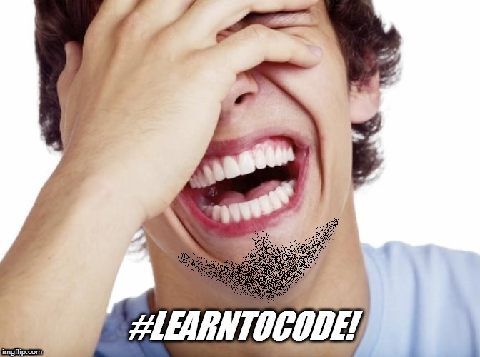 lol | #LEARNTOCODE! | image tagged in lol | made w/ Imgflip meme maker