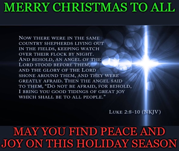 Merry Christmas and a Happy New Year! | MERRY CHRISTMAS TO ALL; MAY YOU FIND PEACE AND JOY ON THIS HOLIDAY SEASON | image tagged in memes,merry christmas,happy new year,holiday season | made w/ Imgflip meme maker
